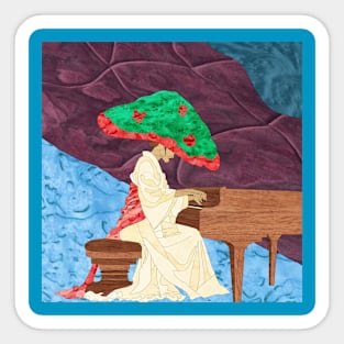 Mushroom Pianist Sticker